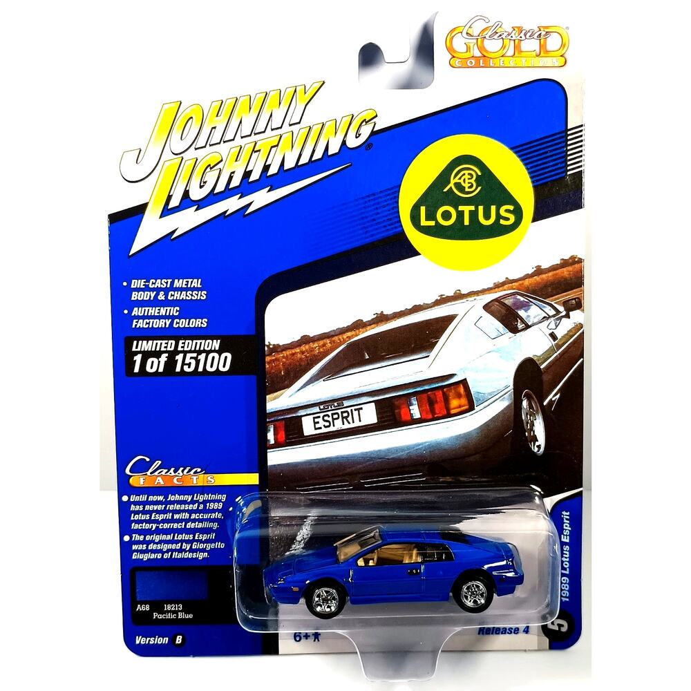 Johnny Lightning Classic Gold Lotus 1989 LOTUS EXPRIT Blue, New, See Pics/Descr.